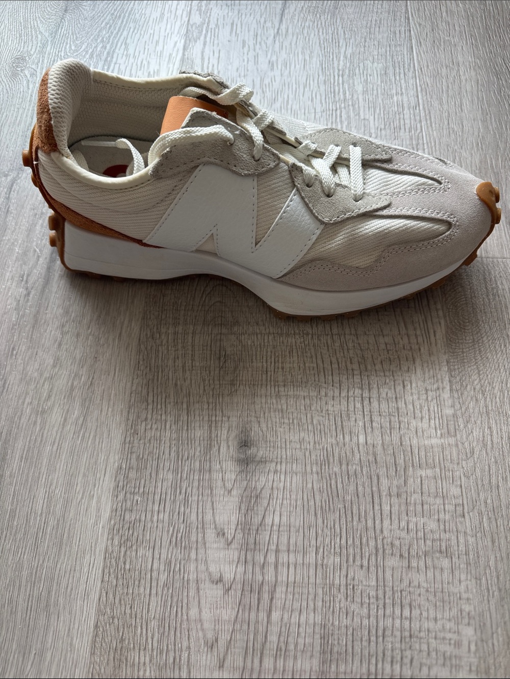 adidas Cream and Tan Retro Runner Sneakers 327 style - Picture 10 of 12